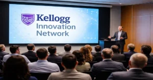Kellogg Innovation Network executive leaders discussing global business innovation strategy