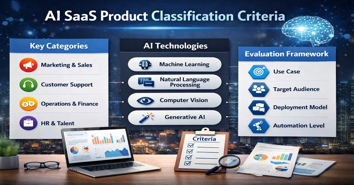 ai saas product classification criteria featured